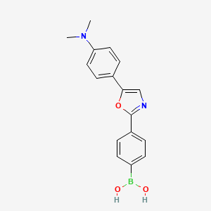 (4-(5-(4-(Dimethylamino)phenyl)oxazol-2-yl)phenyl)boronic acid - 380499-66-1