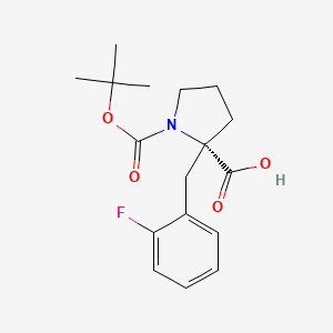 (S)-1-(tert-Butoxycarbonyl)-2-(2-fluorobenzyl)pyrrolidine-2-carboxylic acid - 1217635-13-6