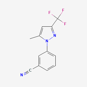 3-(5-methyl-3-(trifluoromethyl)-1H-pyrazol-1-yl)benzonitrile - 209958-67-8