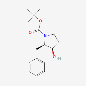 cis-tert-Butyl 2-benzyl-3-hydroxypyrrolidine-1-carboxylate - 312754-68-0