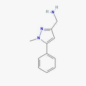 (1-Methyl-5-phenyl-1H-pyrazol-3-yl)methylamine - 869901-12-2