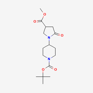 Tert-butyl 4-[4-(methoxycarbonyl)-2-oxo-1-pyrrolidinyl]tetrahydro-1(2H)-pyridinecarboxylate - 937601-48-4