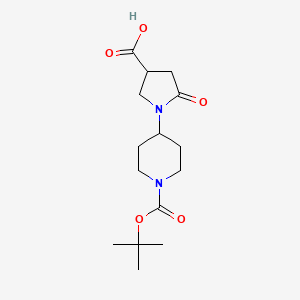 1-[1-(tert-Butoxycarbonyl)-4-piperidinyl]-5-oxo-3-pyrrolidinecarboxylic acid - 937601-51-9