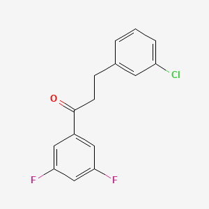 3-(3-Chlorophenyl)-3',5'-difluoropropiophenone - 898787-46-7