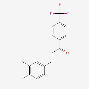 3-(3,4-Dimethylphenyl)-4'-trifluoromethylpropiophenone - 898779-65-2