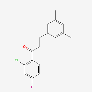 2'-Chloro-3-(3,5-dimethylphenyl)-4'-fluoropropiophenone - 898780-92-2
