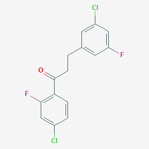 4'-Chloro-3-(3-chloro-5-fluorophenyl)-2'-fluoropropiophenone - 898751-20-7