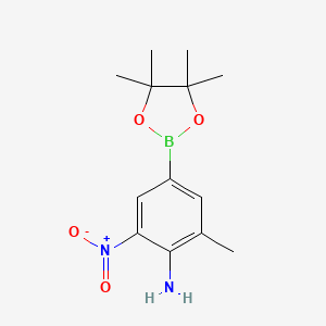 2-Methyl-6-nitro-4-(4,4,5,5-tetramethyl-1,3,2-dioxaborolan-2-yl)aniline - 956821-91-3