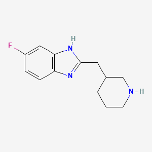 5-fluoro-2-(piperidin-3-ylmethyl)-1H-benzimidazole - 947014-08-6