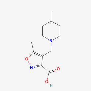 5-Methyl-4-[(4-methylpiperidin-1-YL)methyl]-isoxazole-3-carboxylic acid - 1119452-18-4