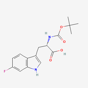 (S)-2-((tert-Butoxycarbonyl)amino)-3-(6-fluoro-1H-indol-3-yl)propanoic acid - 67308-25-2