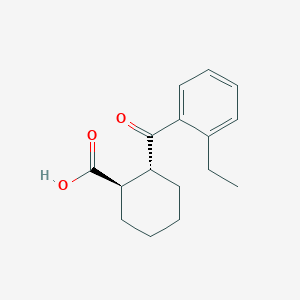 trans-2-(2-Ethylbenzoyl)cyclohexane-1-carboxylic acid - 733742-76-2