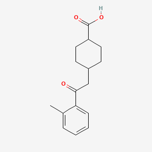 cis-4-[2-(2-Methylphenyl)-2-oxoethyl]-cyclohexane-1-carboxylic acid - 735275-75-9
