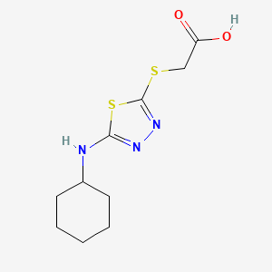 {[5-(Cyclohexylamino)-1,3,4-thiadiazol-2-yl]thio}acetic acid - 68161-57-9