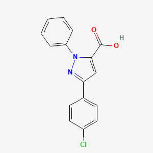 3-(4-chlorophenyl)-1-phenyl-1H-pyrazole-5-carboxylic acid - 618102-33-3