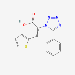 2-(5-Phenyltetrazol-1-yl)-3-thiophen-2-ylprop-2-enoic acid - 36283-09-7