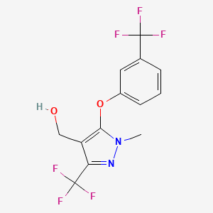 {1-Methyl-3-(trifluoromethyl)-5-[3-(trifluoromethyl)phenoxy]-1H-pyrazol-4-YL}methanol - 318469-40-8
