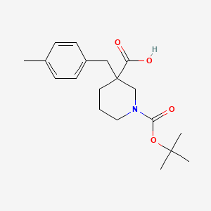 1-[(Tert-butyl)oxycarbonyl]-3-(4-methylbenzyl)piperidine-3-carboxylic acid - 887344-23-2