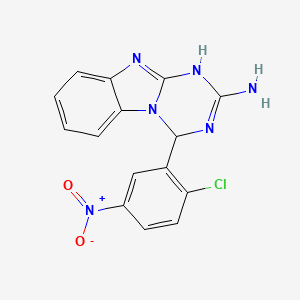 4-(2-Chloro-5-nitrophenyl)-1,4-dihydro[1,3,5]triazino[1,2-a]benzimidazol-2-amine - 774560-40-6