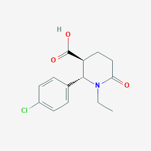 (2S,3S)-2-(4-chlorophenyl)-1-ethyl-6-oxopiperidine-3-carboxylic acid - 1391582-00-5