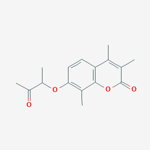 3,4,8-Trimethyl-7-(1-methyl-2-oxopropoxy)-2H-chromen-2-one - 314742-07-9