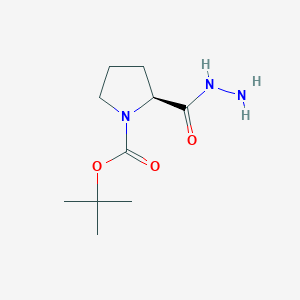 (S)-tert-butyl 2-(hydrazinecarbonyl)pyrrolidine-1-carboxylate - 881310-04-9