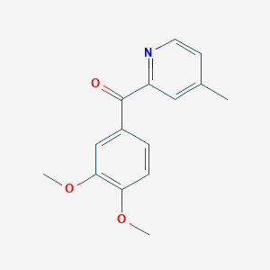 2-(3,4-Dimethoxybenzoyl)-4-methylpyridine - 39574-38-4