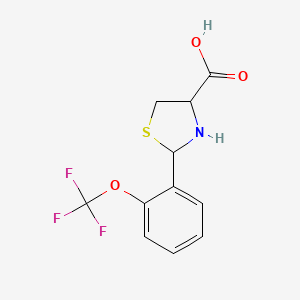 (4S)-2-[2-(trifluoromethoxy)phenyl]-1,3-thiazolidine-4-carboxylic acid - 1225071-50-0
