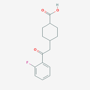cis-4-[2-(2-Fluorophenyl)-2-oxoethyl]-cyclohexane-1-carboxylic acid - 736136-58-6