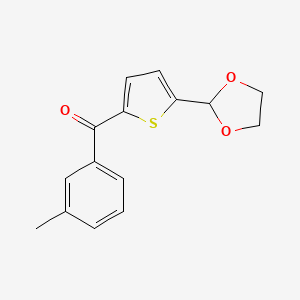 5-(1,3-Dioxolan-2-YL)-2-(3-methylbenzoyl)thiophene - 898773-20-1