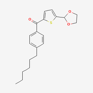 5-(1,3-Dioxolan-2-YL)-2-(4-hexylbenzoyl)thiophene - 898778-57-9
