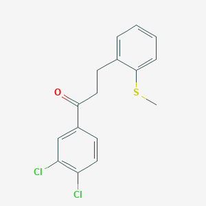 3',4'-Dichloro-3-(2-thiomethylphenyl)propiophenone - 898780-52-4