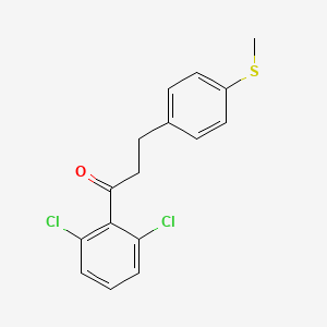 2',6'-Dichloro-3-(4-thiomethylphenyl)propiophenone - 898781-85-6