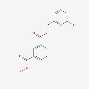 3'-Carboethoxy-3-(3-fluorophenyl)propiophenone - 898788-91-5