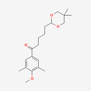 5-(5,5-Dimethyl-1,3-dioxan-2-YL)-3',5'-dimethyl-4'-methoxyvalerophenone - 898786-77-1