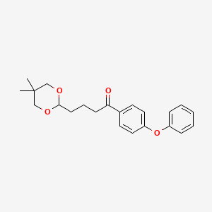 4-(5,5-Dimethyl-1,3-dioxan-2-YL)-4'-phenoxybutyrophenone - 898755-86-7