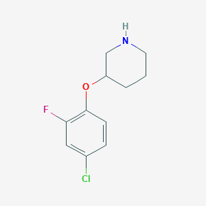 3-(4-Chloro-2-fluorophenoxy)piperidine - 946726-21-2