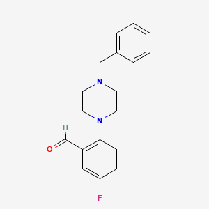 2-(4-Benzylpiperazin-1-yl)-5-fluorobenzaldehyde - 883512-26-3