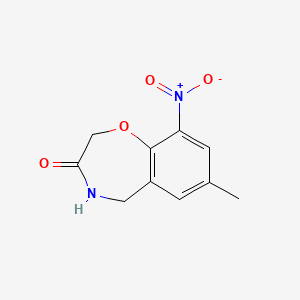 7-methyl-9-nitro-4,5-dihydro-1,4-benzoxazepin-3(2H)-one - 697234-10-9
