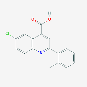 6-Chloro-2-(2-methylphenyl)quinoline-4-carboxylic acid - 669726-49-2