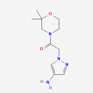 2-(4-amino-1H-pyrazol-1-yl)-1-(2,2-dimethylmorpholin-4-yl)ethan-1-one - 1154969-57-9