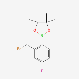 2-(2-(Bromomethyl)-4-fluorophenyl)-4,4,5,5-tetramethyl-1,3,2-dioxaborolane - 850567-57-6