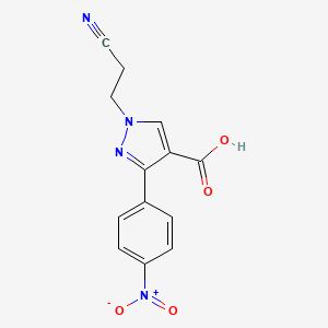 1-(2-cyanoethyl)-3-(4-nitrophenyl)-1H-pyrazole-4-carboxylic acid - 1211370-28-3