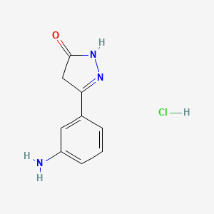 5-(3-aminophenyl)-2,4-dihydro-3H-pyrazol-3-one hydrochloride - 1185508-90-0
