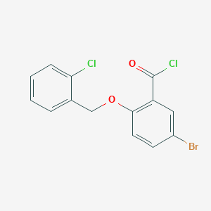5-Bromo-2-[(2-chlorobenzyl)oxy]benzoyl chloride - 1160250-23-6