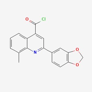 2-(1,3-Benzodioxol-5-YL)-8-methylquinoline-4-carbonyl chloride - 1160254-75-0