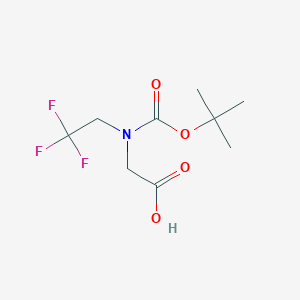 2-{[(Tert-butoxy)carbonyl](2,2,2-trifluoroethyl)amino}acetic acid - 1306604-74-9