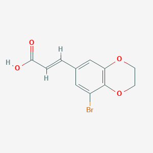 3-(8-Bromo-2,3-dihydro-1,4-benzodioxin-6-yl)prop-2-enoic acid - 1094225-83-8