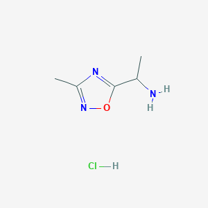 1-(3-Methyl-1,2,4-oxadiazol-5-yl)ethan-1-amine hydrochloride - 1211430-20-4