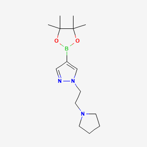 1-(2-(pyrrolidin-1-yl)ethyl)-4-(4,4,5,5-tetramethyl-1,3,2-dioxaborolan-2-yl)-1H-pyrazole - 1000802-52-7
